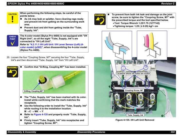 Epson Stylus Pro 4400 4450 4800 4880 4880C Service Manual